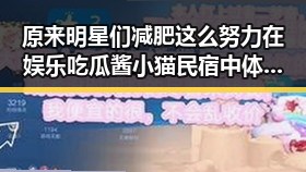 原来明星们减肥这么努力在娱乐吃瓜酱小猫民宿中体验明星生活的奢华与努力